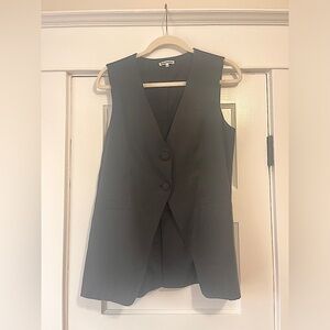 Reformation Casey Vest in Black (M)